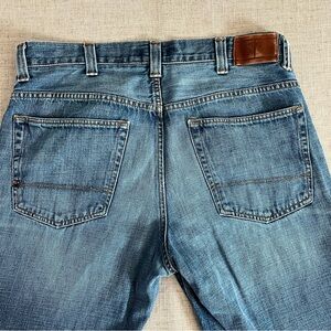 Tommy Hilfiger Jeans Men Classic 36x36 Blue Straight 100% cotton Leather Tag